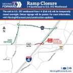 Ramp Closure: I-4 eastbound exit ramp to U.S. 192 westbound (Exit 64)