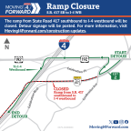 Ramp Closure: S.R. 417 southbound ramp to I-4 westbound[