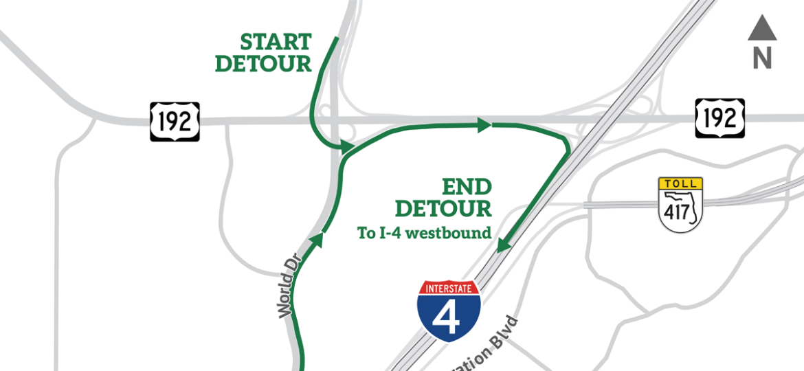 Ramp Closure: World Drive southbound on-ramp to I-4 westbound